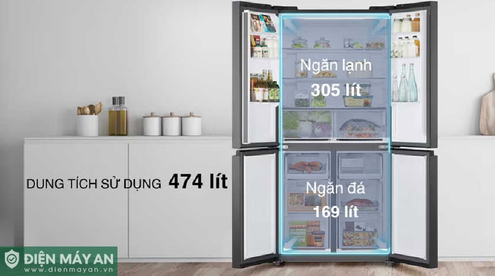 Tủ lạnh LG Inverter 474 lít Multi Door LFB47SVM